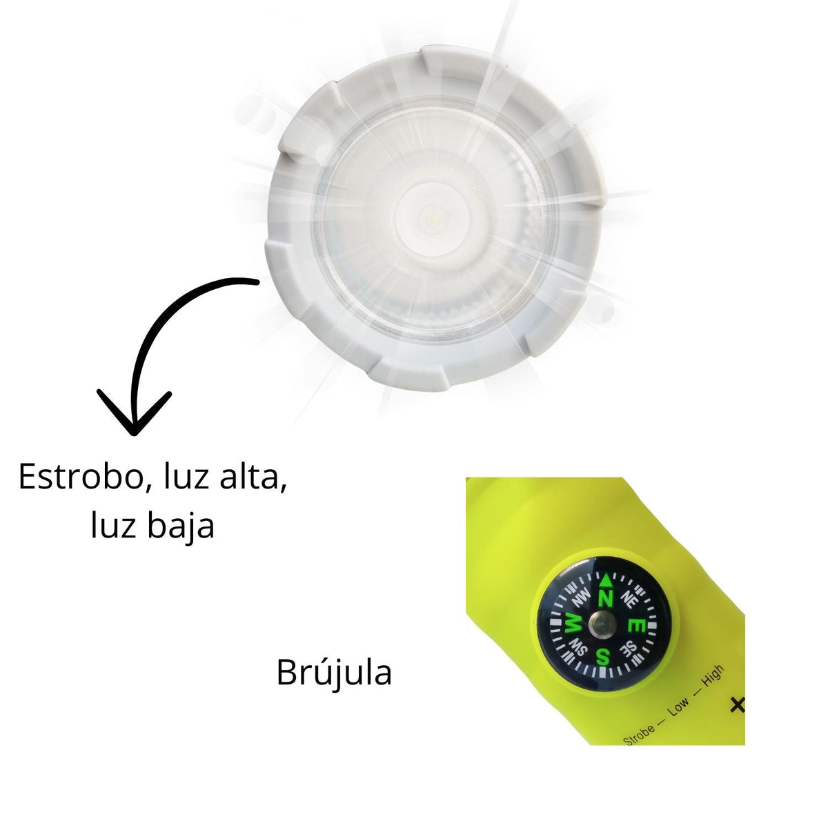Lámpara sumergible de 15 m con brújula y 3 modos MTYX28 - foto 3