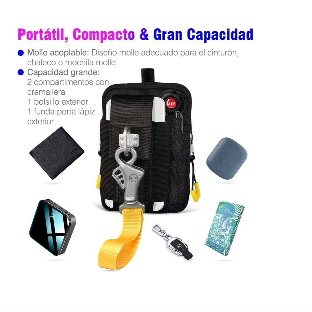 Bolso táctico de cintura con porta celular de hasta 6 pulgadas - foto 6