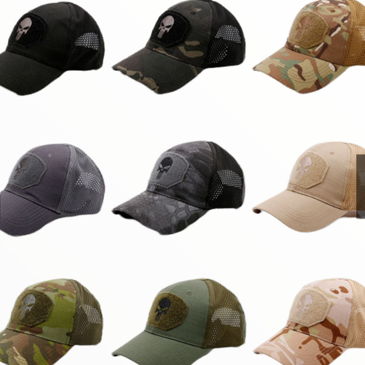 Gorra Punisher con malla y cierre de contactel, modelo GTM - foto 5