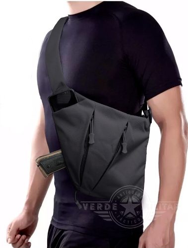 Mochila pushpack delgada de nylon 800D, cruzada y discreta (YB1295) - foto 2