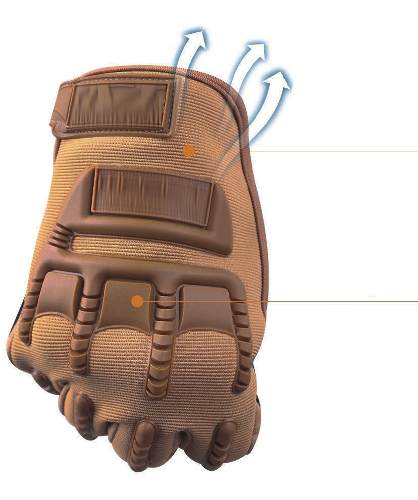 Guantes tácticos térmicos Touch con nudillos protegidos (DTST1) - foto 6