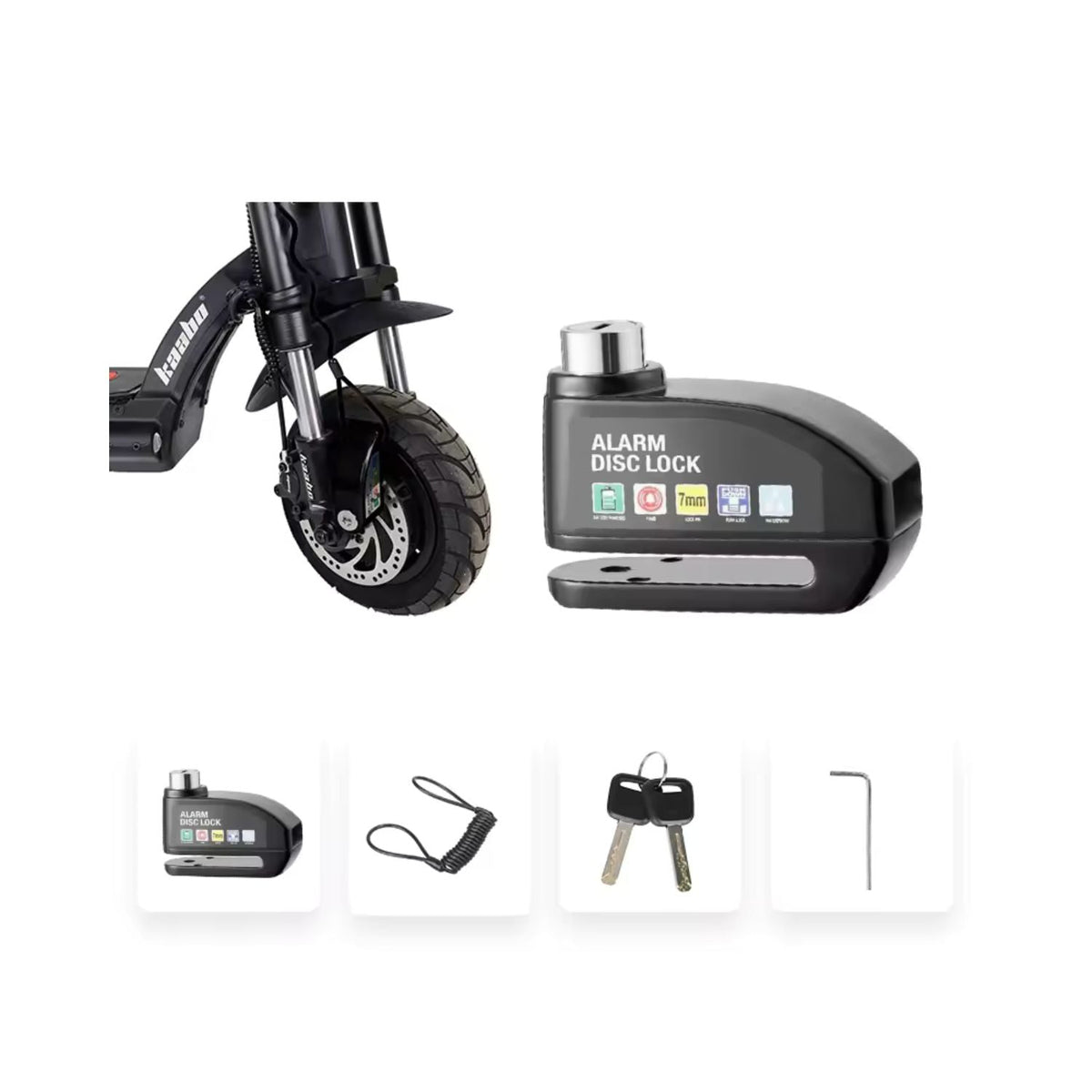 Candado para disco de freno de moto con alarma y sensor S1409 - foto 4