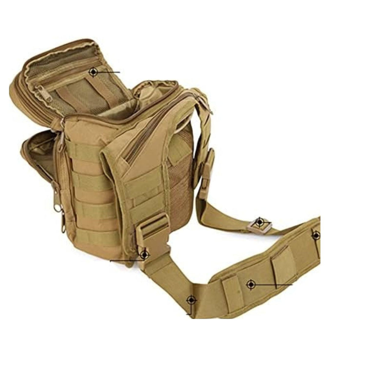 Mochila táctica tipo pechera y cangurera de 9 litros JYB018 - foto 6
