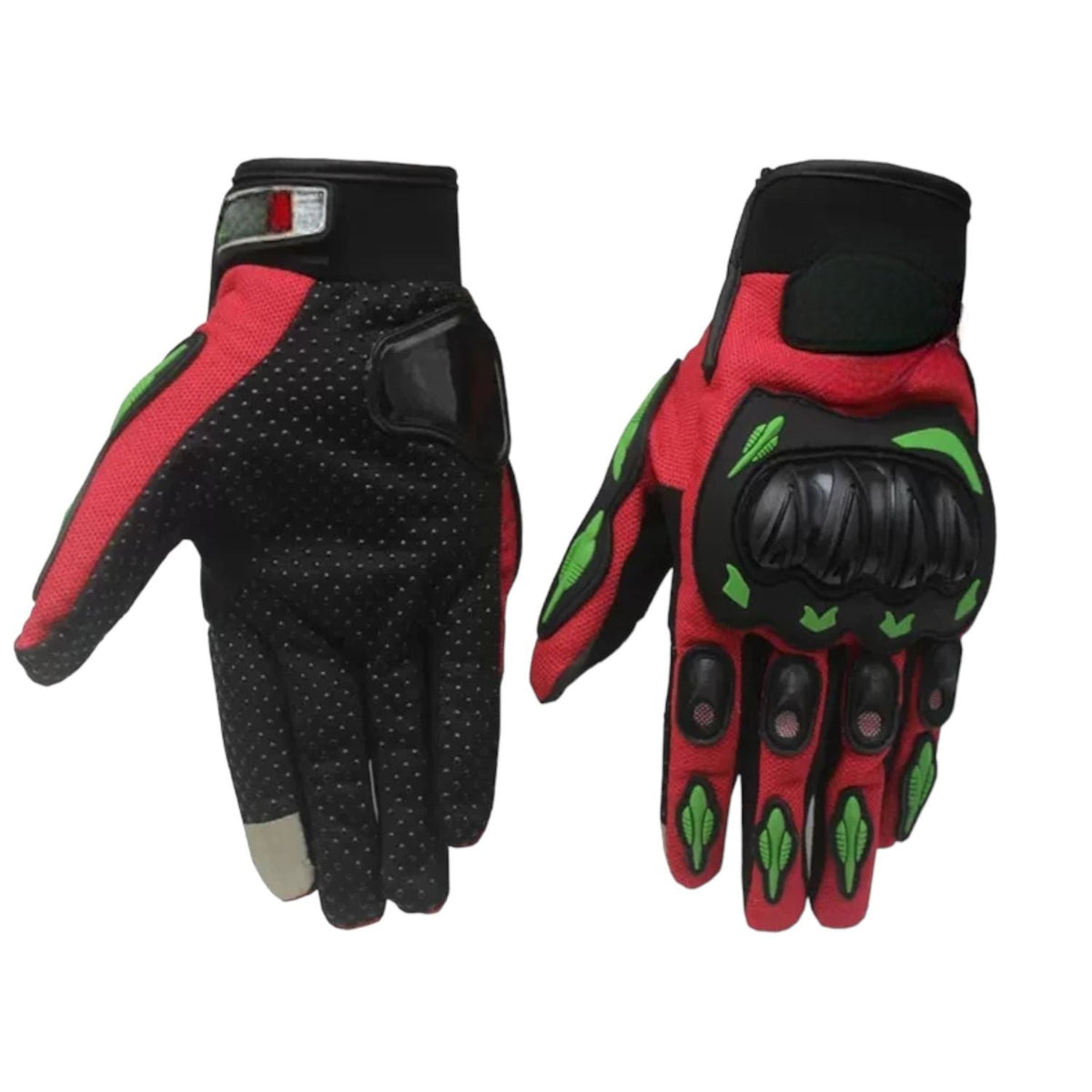 Guantes para motociclista con nudillos reforzados y dedos touch B12 - foto 5