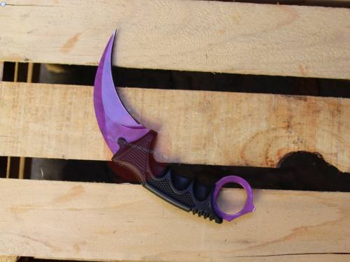 Cuchillo karambit de hoja curva fija con funda, para campismo - foto 6