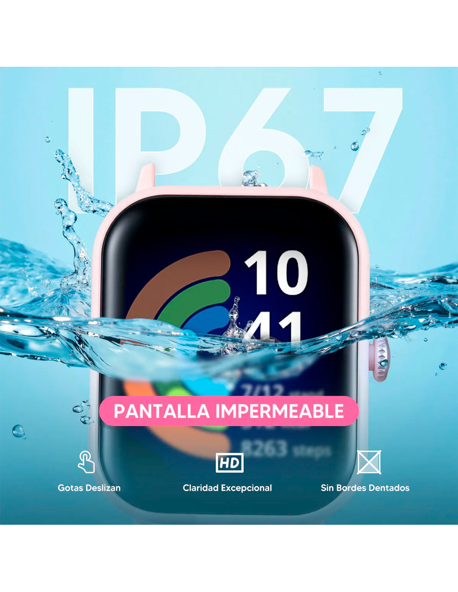 Reloj Inteligente Petukita Box Quopiy reloj Deportes con Asistente - Rosa