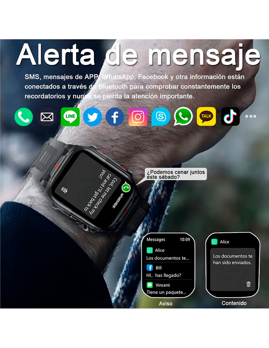 Petukita Box Tactical Smartwatch CB-ZL99 – Potencia, Estilo y Resistencia en tu Muñeca