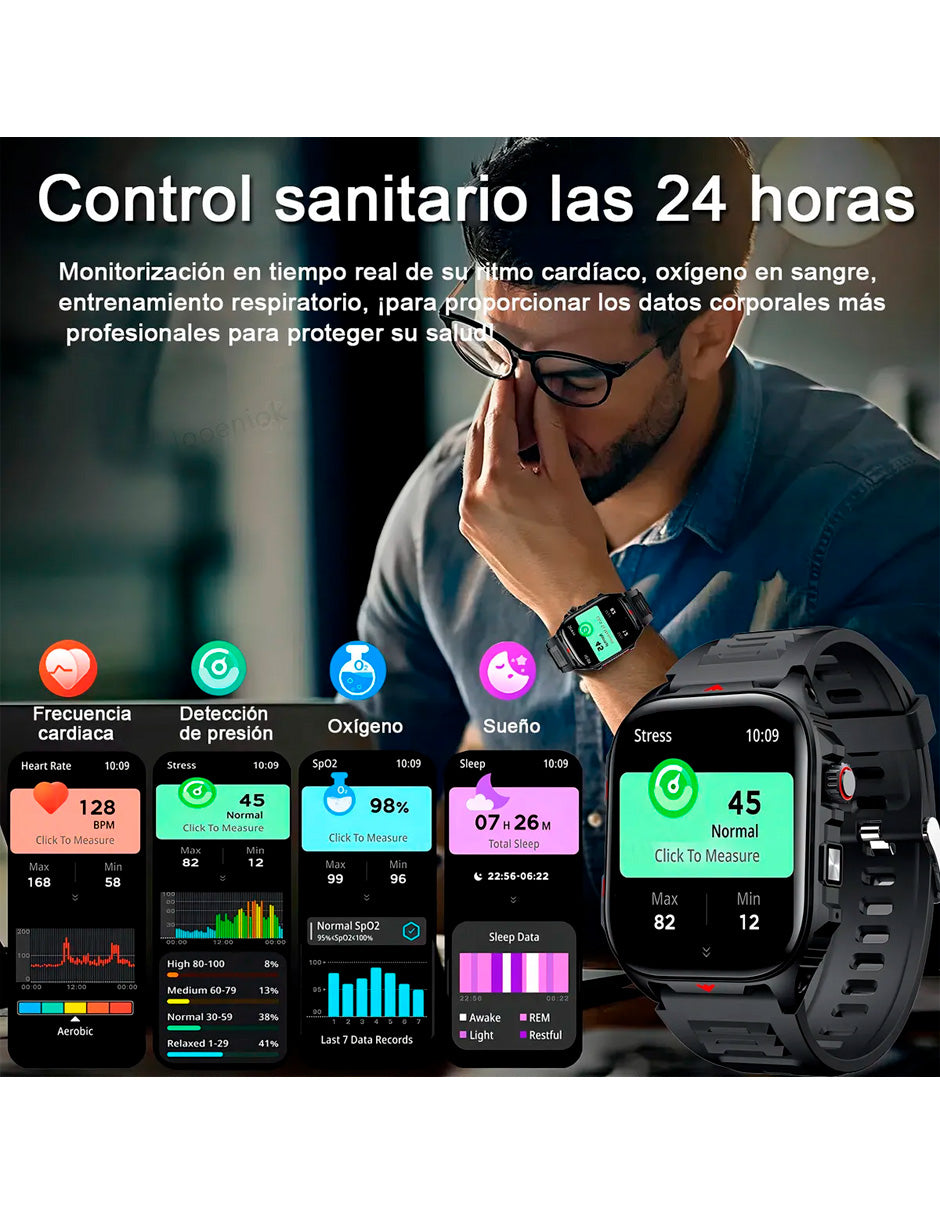 Petukita Box Tactical Smartwatch CB-ZL99 – Potencia, Estilo y Resistencia en tu Muñeca