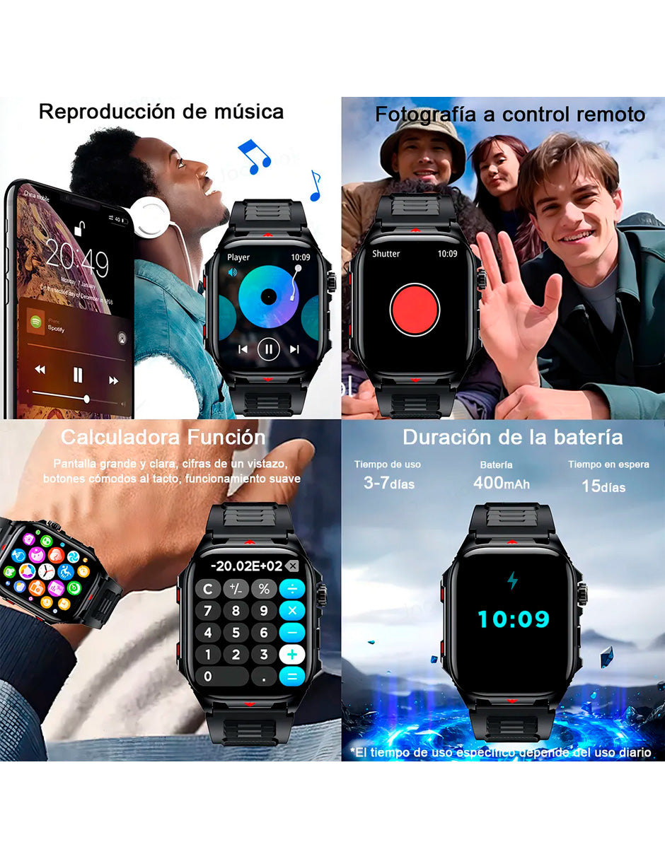 Petukita Box Tactical Smartwatch CB-ZL99 – Potencia, Estilo y Resistencia en tu Muñeca