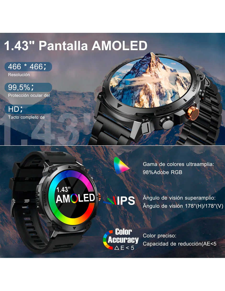 Petukita Box Smartwatch T53 – Tecnología AMOLED, Llamadas Bluetooth y Salud Inteligente