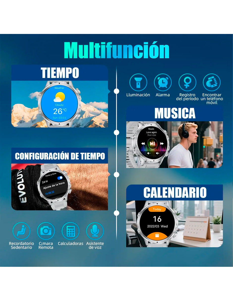 Petukita Box Smartwatch FV15 Potencia, Estilo y Conectividad WHITE