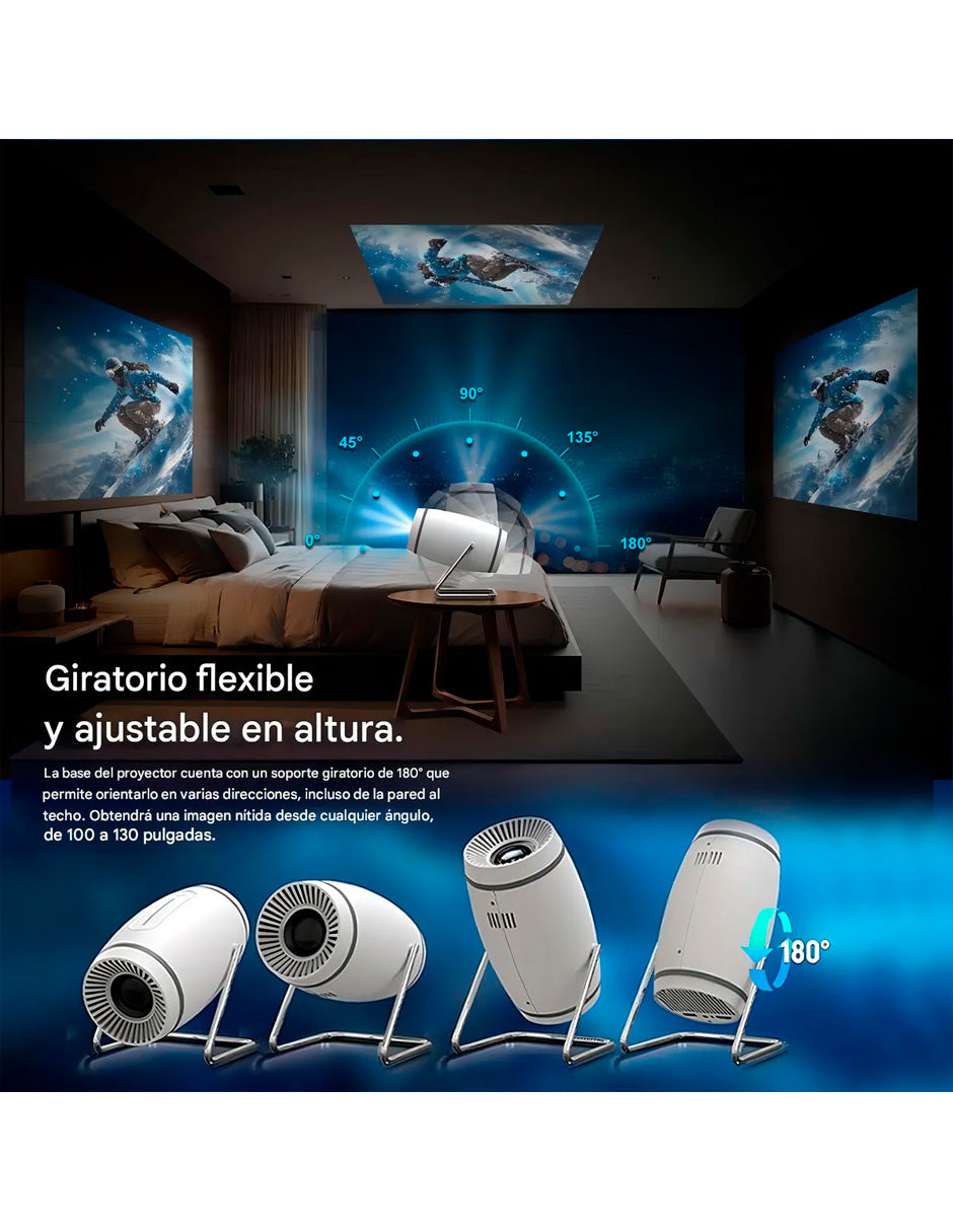 Petukita Box Mini Proyector P2WH – Mini con LED 1080p HD