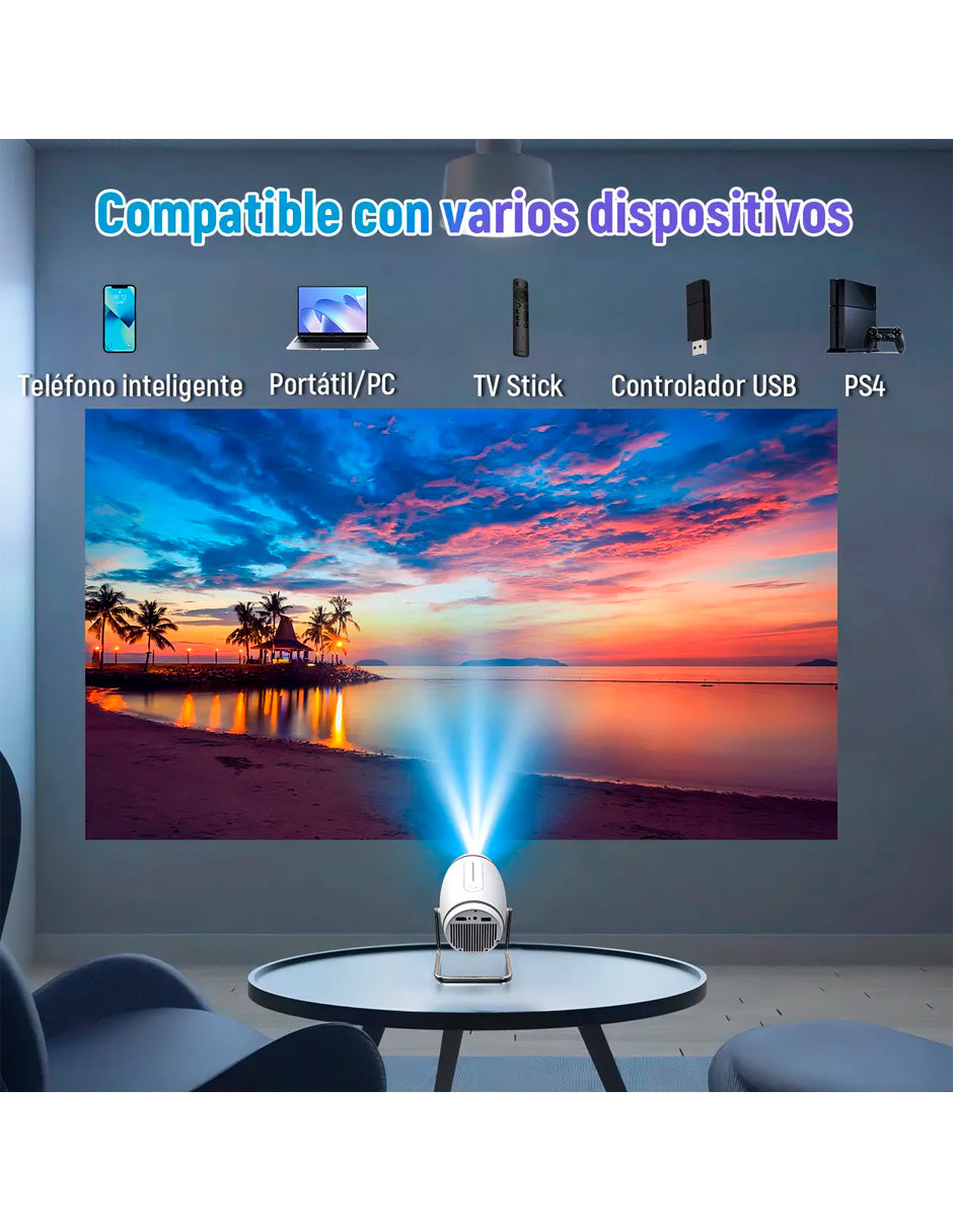 Petukita Box Mini Proyector P2WH – Mini con LED 1080p HD