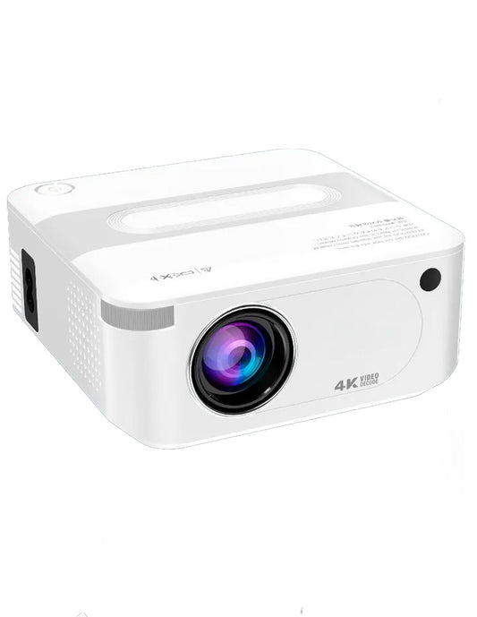 Petukita Box Proyector X6 4K con Android con WiFi y Sonido HiFi blanco