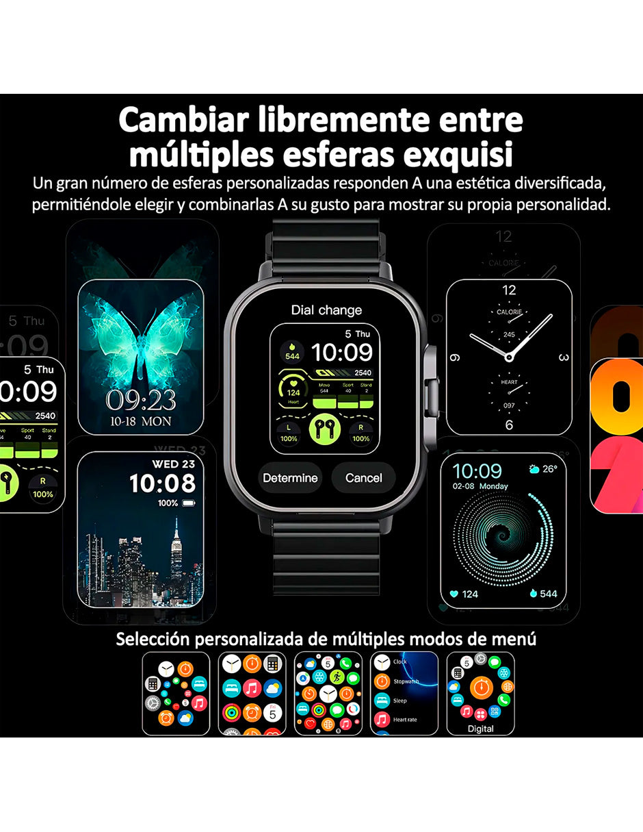 Petukita Box Smartwatch D8 con Audífonos – Innovación 2 en 1: Estilo, Deporte y Conectividad