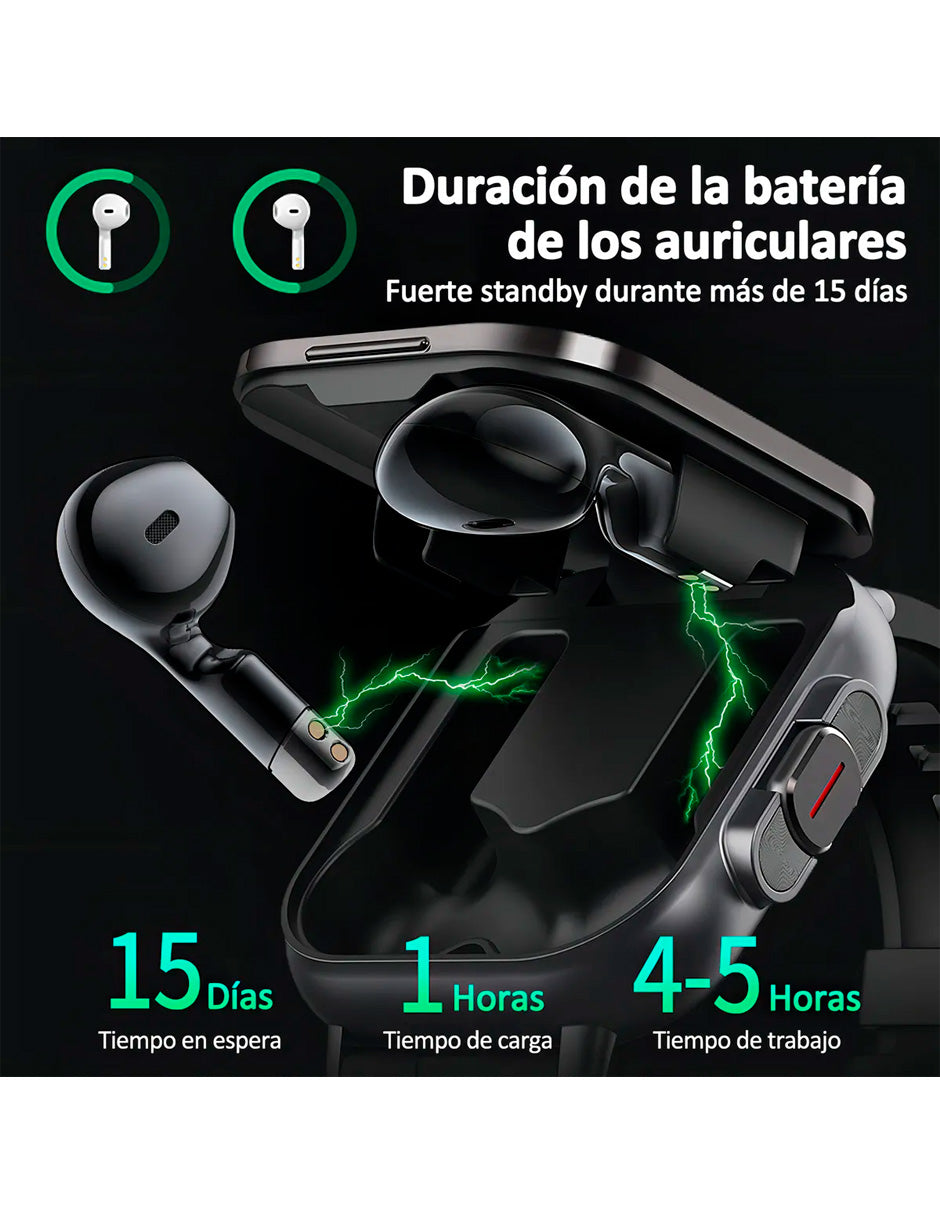 Petukita Box Smartwatch D8 con Audífonos – Innovación 2 en 1: Estilo, Deporte y Conectividad