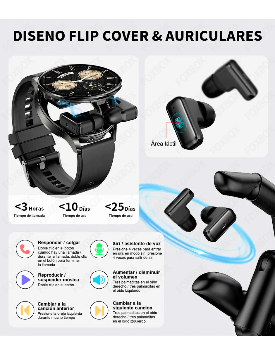 Smartwatch Petukita Box BWT97 con Audífonos Bluetooth