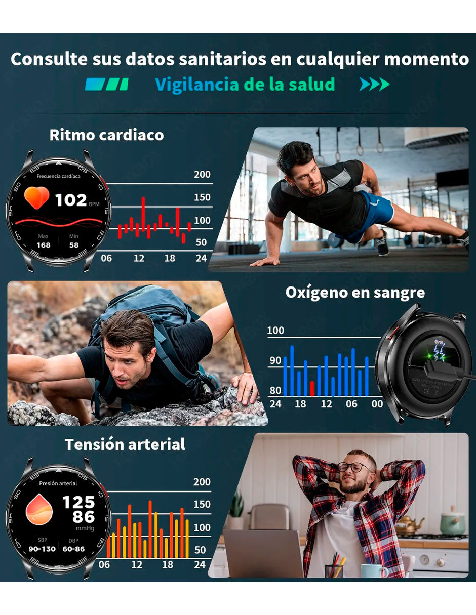 Smartwatch Petukita Box BWT97 con Audífonos Bluetooth