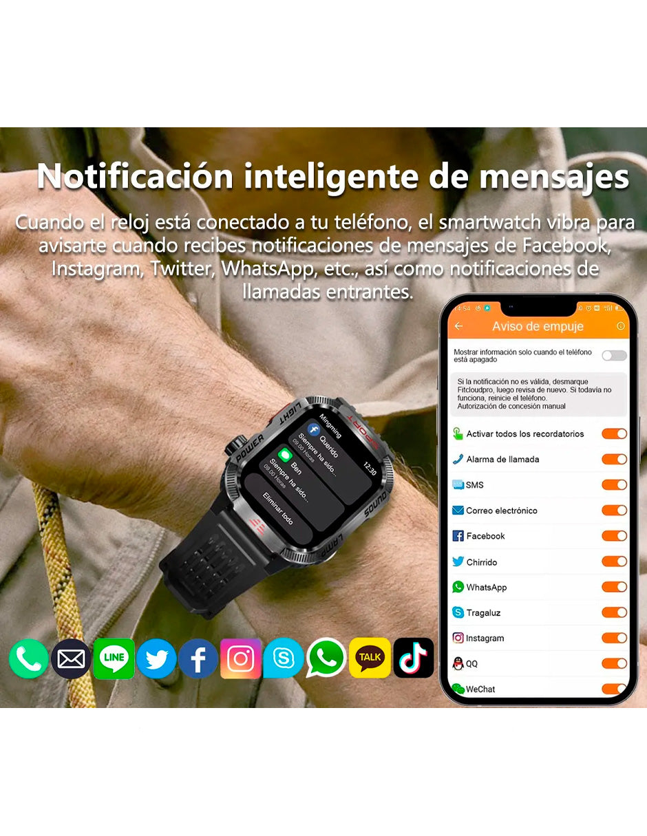 Smartwatch Petukita Box JKT29 Militar Deportivo