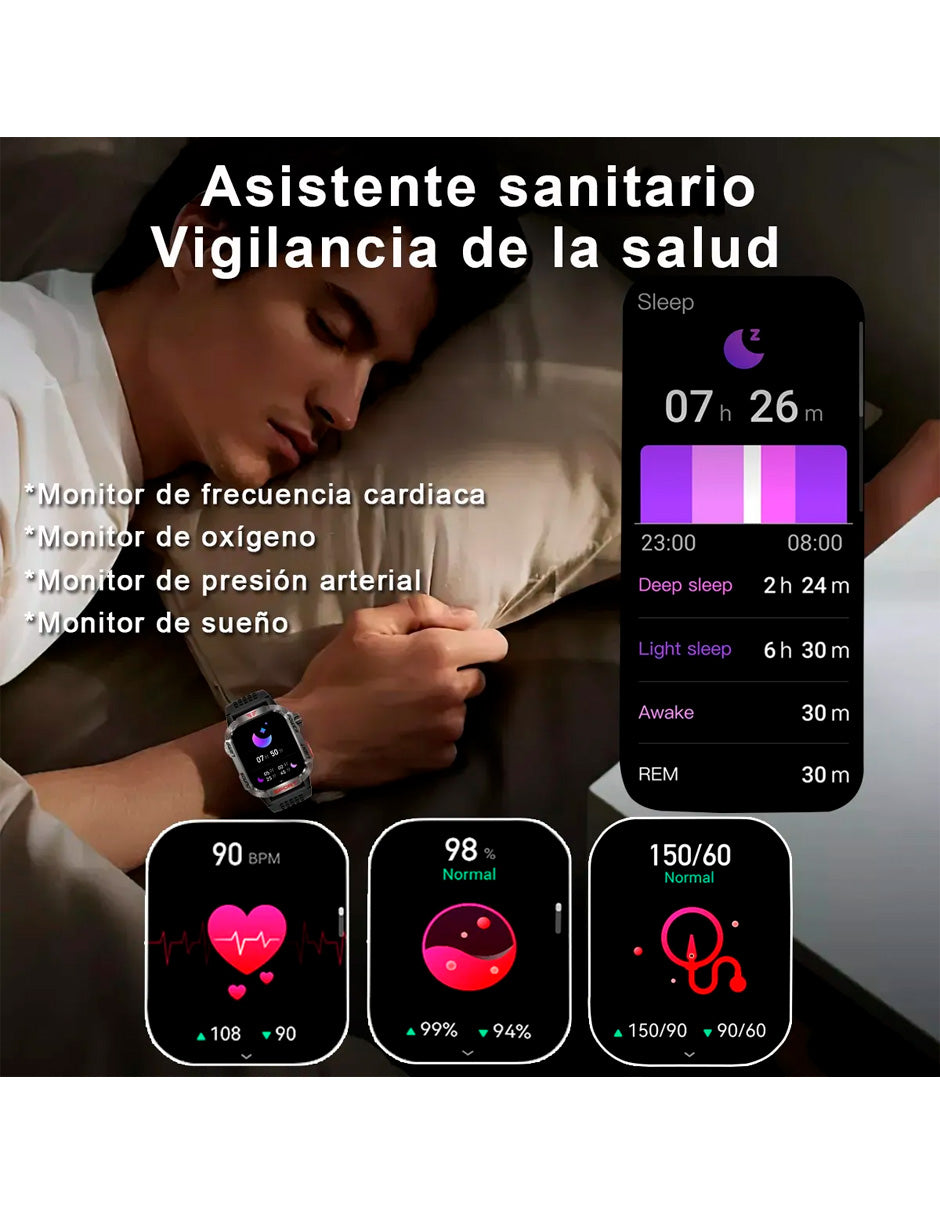 Smartwatch Petukita Box JKT29 Militar Deportivo