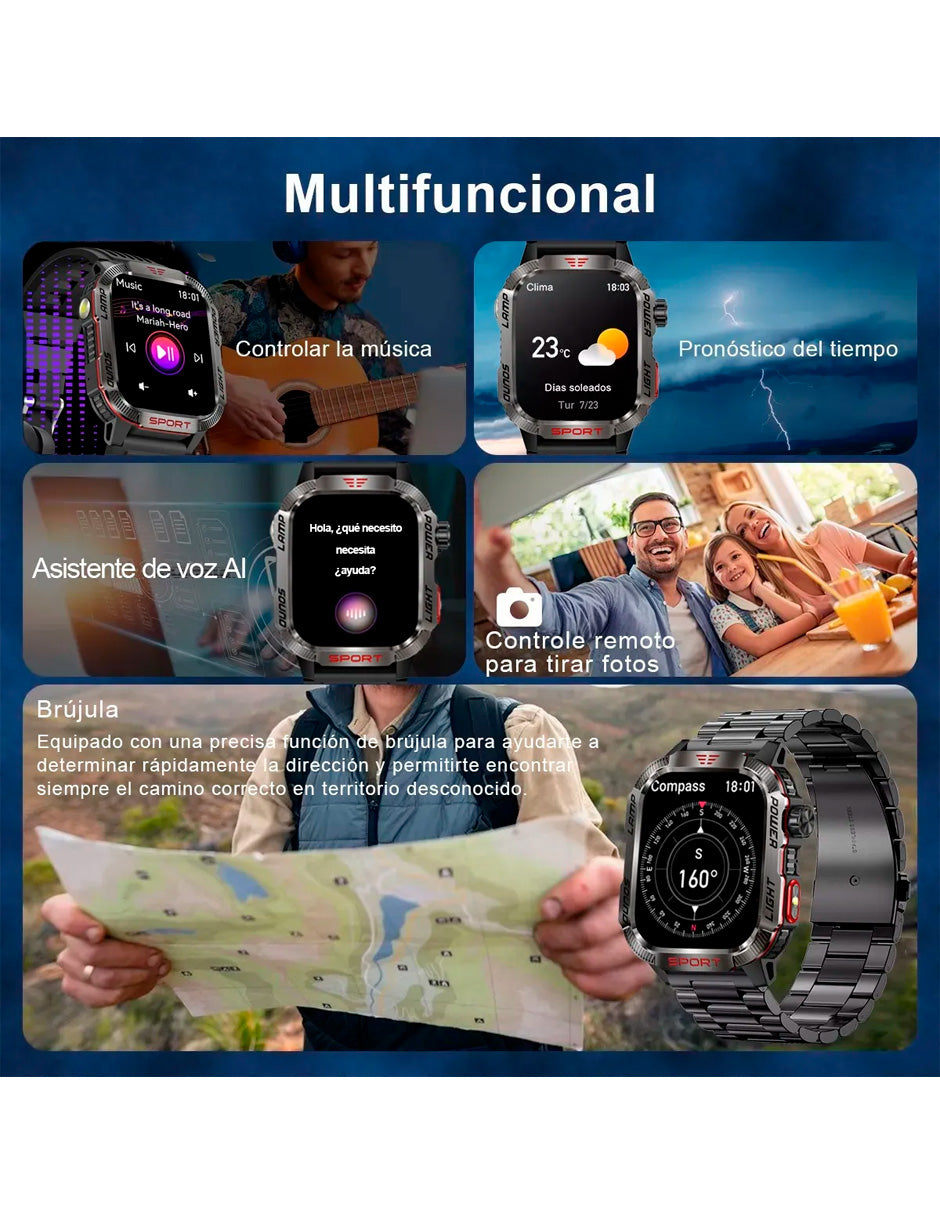 Smartwatch Petukita Box JKT29 Militar Deportivo