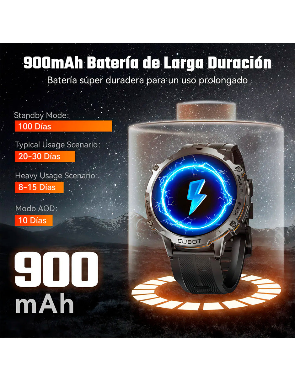 Petukita Box X3 Smartwatch Militar con IA y Ultra Batería de 900 mAh