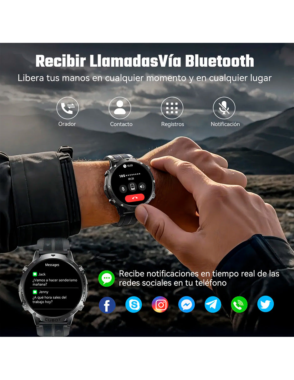 Petukita Box X3 Smartwatch Militar con IA y Ultra Batería de 900 mAh
