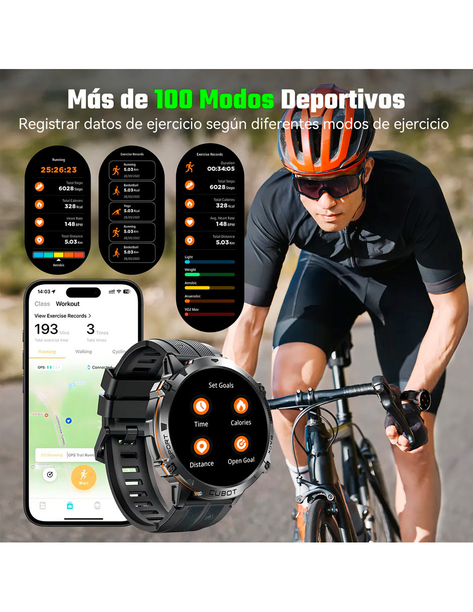 Petukita Box X3 Smartwatch Militar con IA y Ultra Batería de 900 mAh