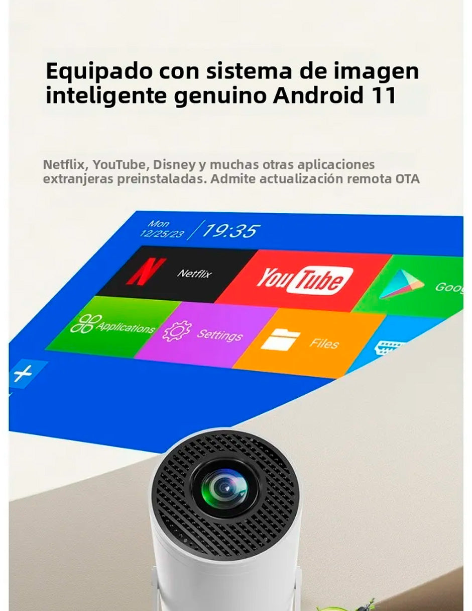 Mini Proyector Profesional Portátil Petukita Box Y300 4K Android Blanco