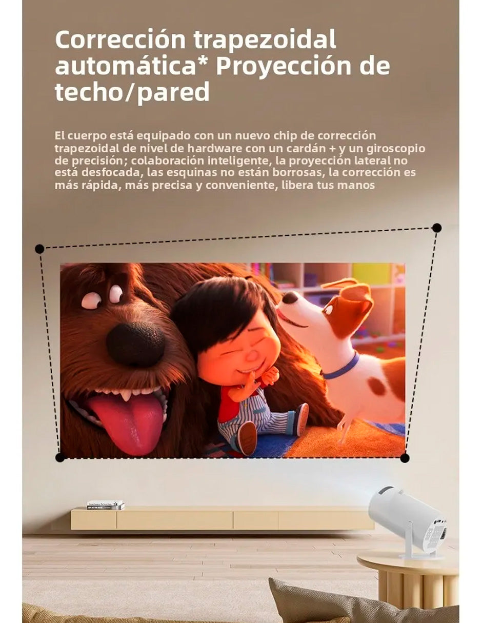 Mini Proyector Profesional Portátil Petukita Box Y300 4K Android Blanco