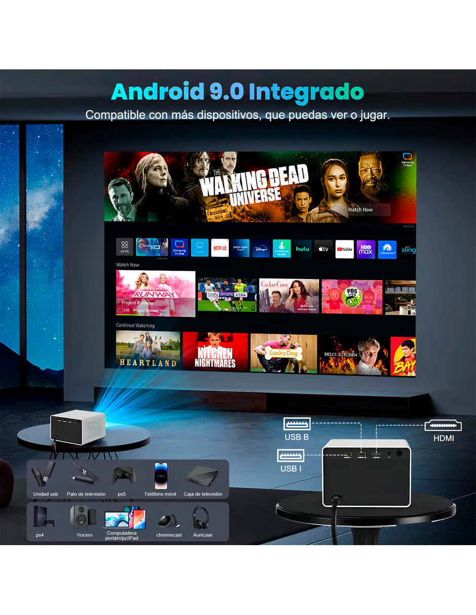 Mini Proyector Portátil Inteligente Petukita Box YG291 1080p