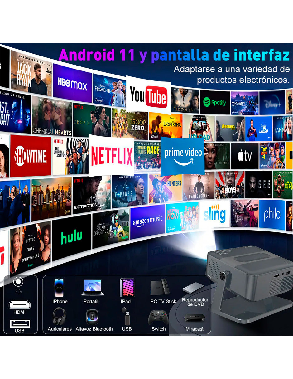 Petukita Box Smart Beam 4K – Mini Proyector XNAN 08 con Android