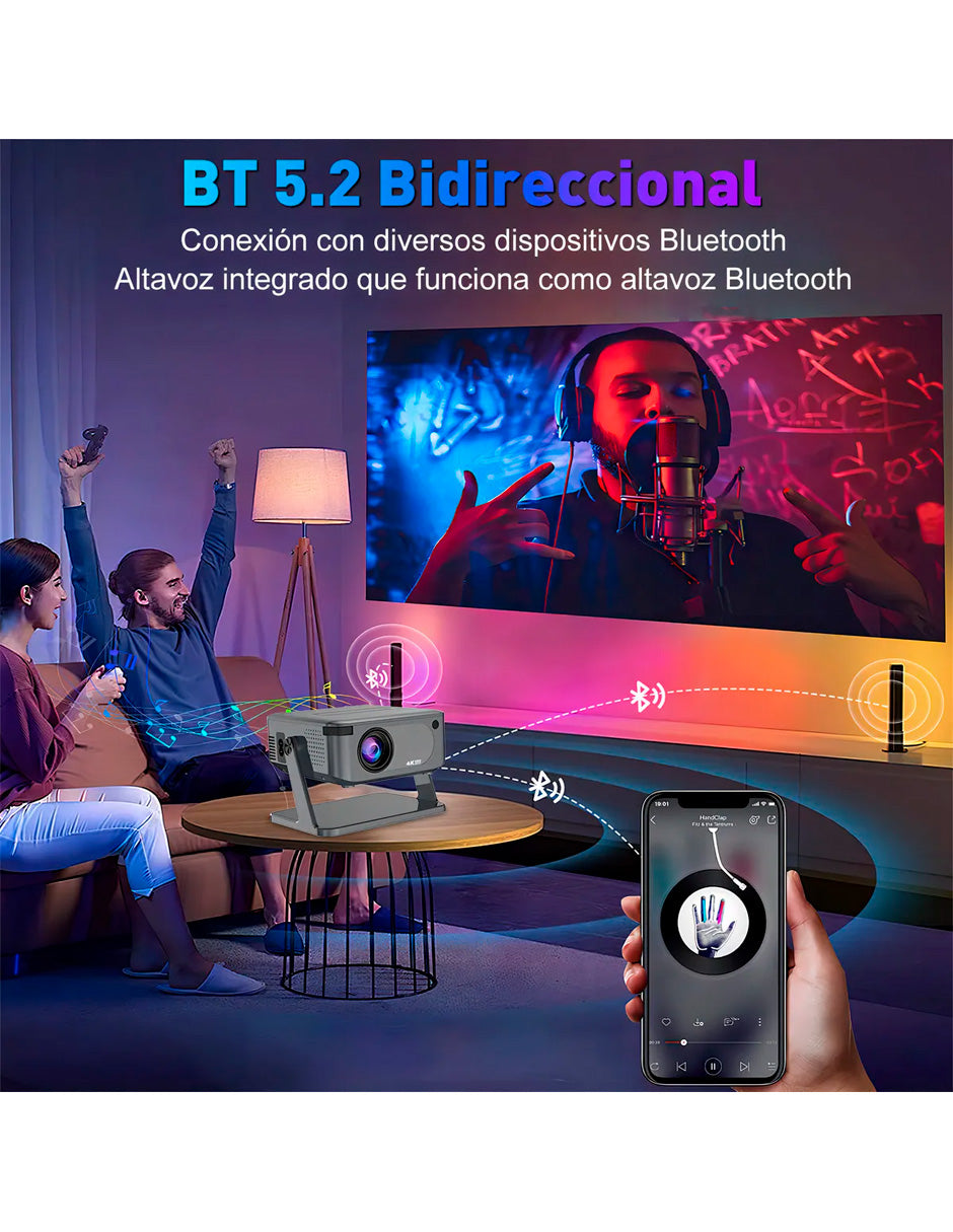 Proyector Petukita Box HA109 4K Android 14000lm