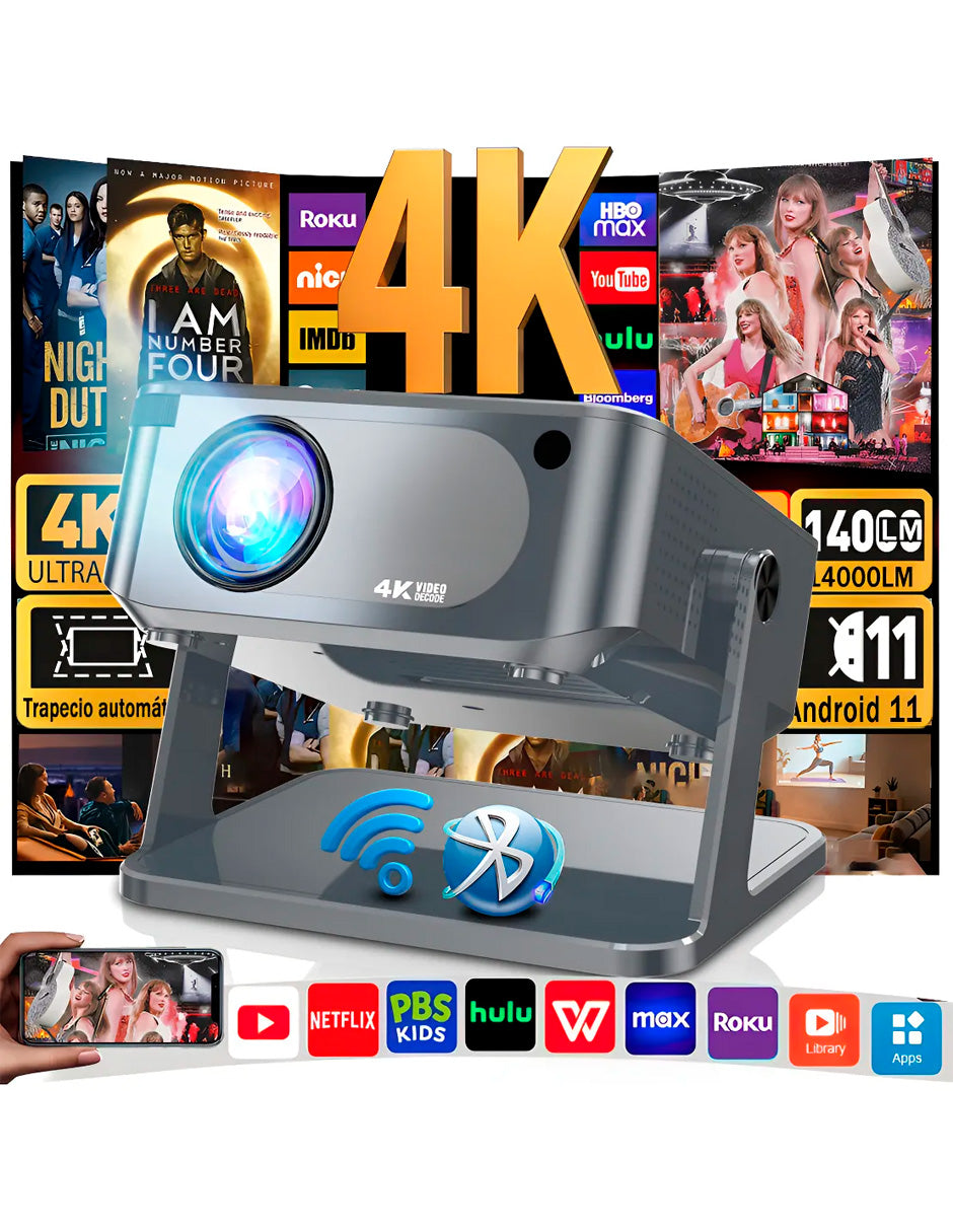 Proyector Petukita Box HA109 4K Android 14000lm