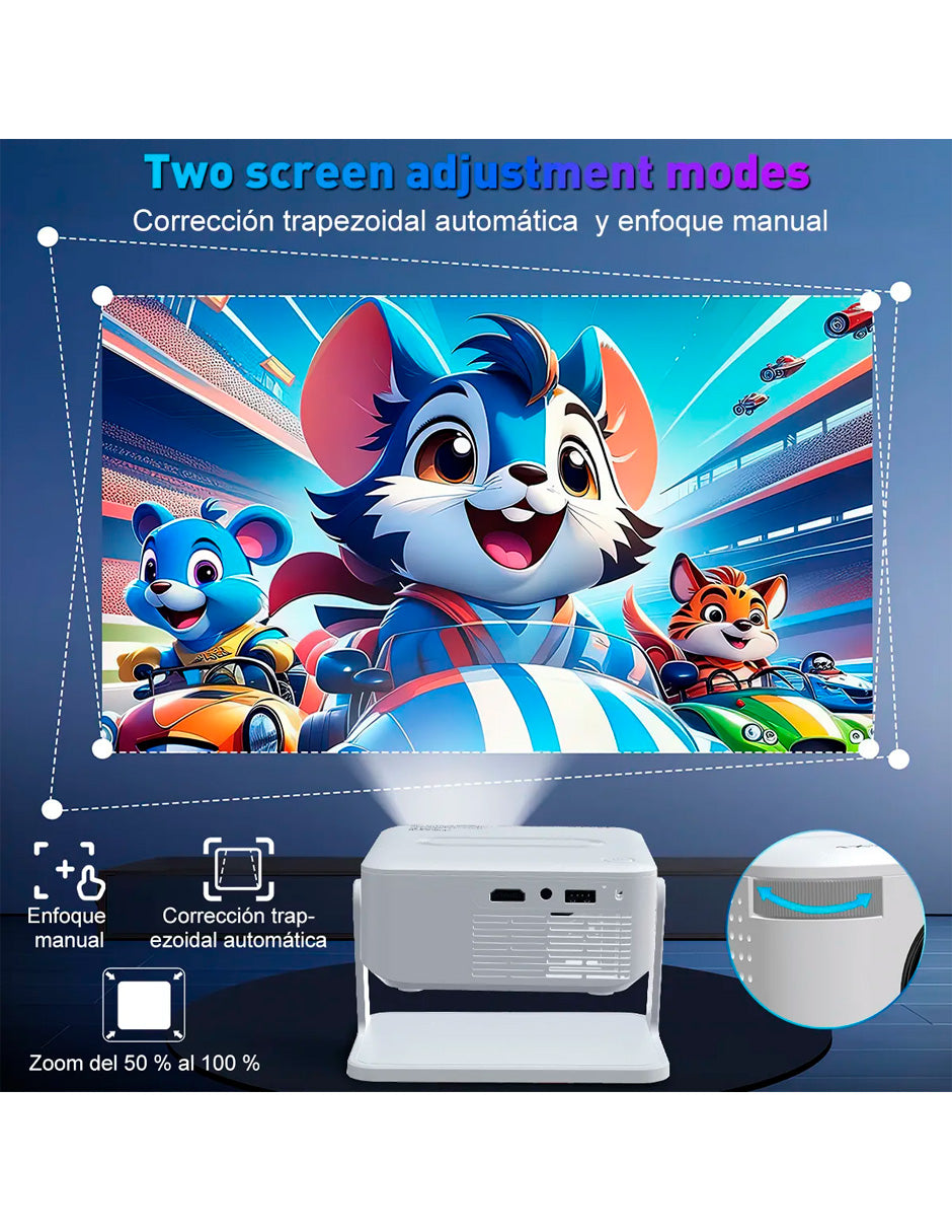 Proyector Petukita Box HA109 4K Android 14000lm Blanco