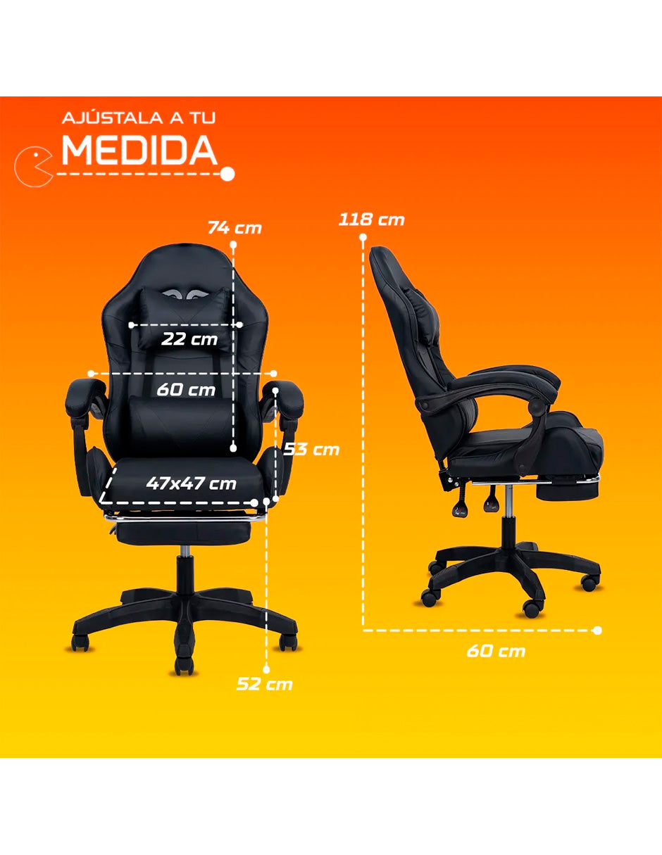 Silla Gamer Petukita Box – Edición Pro Técnica color Negro