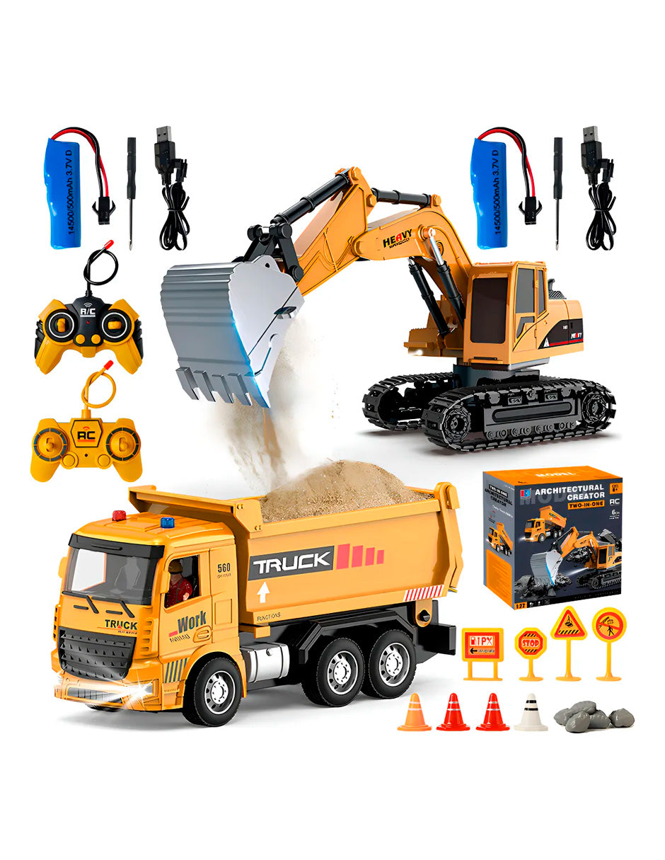 Petukita Box – Excavadora RC 2-en-1 Potente y Divertida a control Remoto