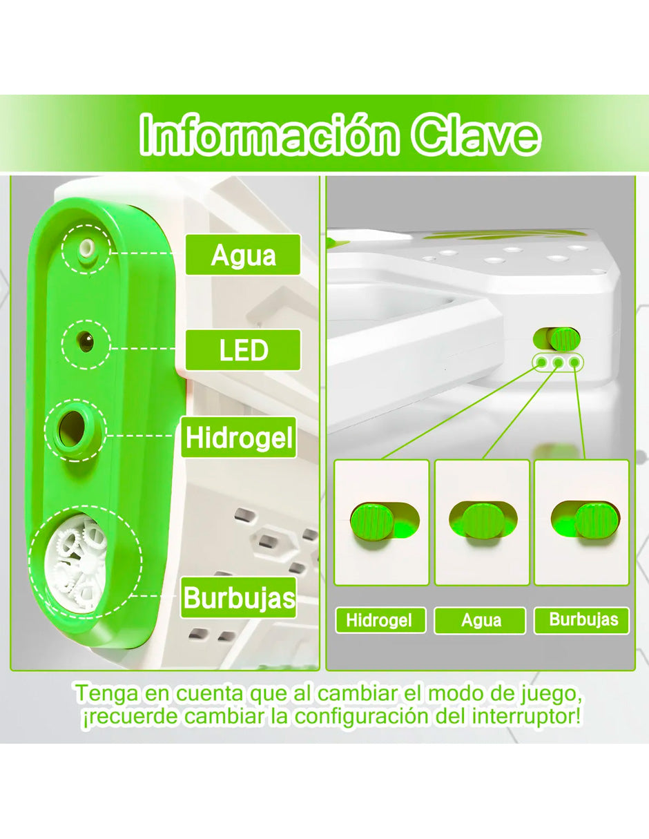 Petukita Box – Lanzadora de Juguete 3 en 1 Hidrogel / Agua / Burbujas - foto 4