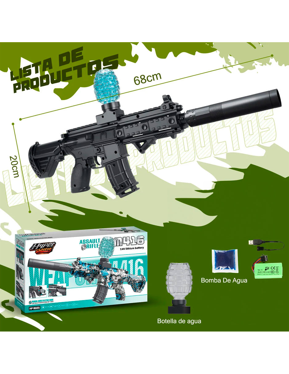Petukita Box – Pistola de Hidrogel M4 Eléctrica Automática