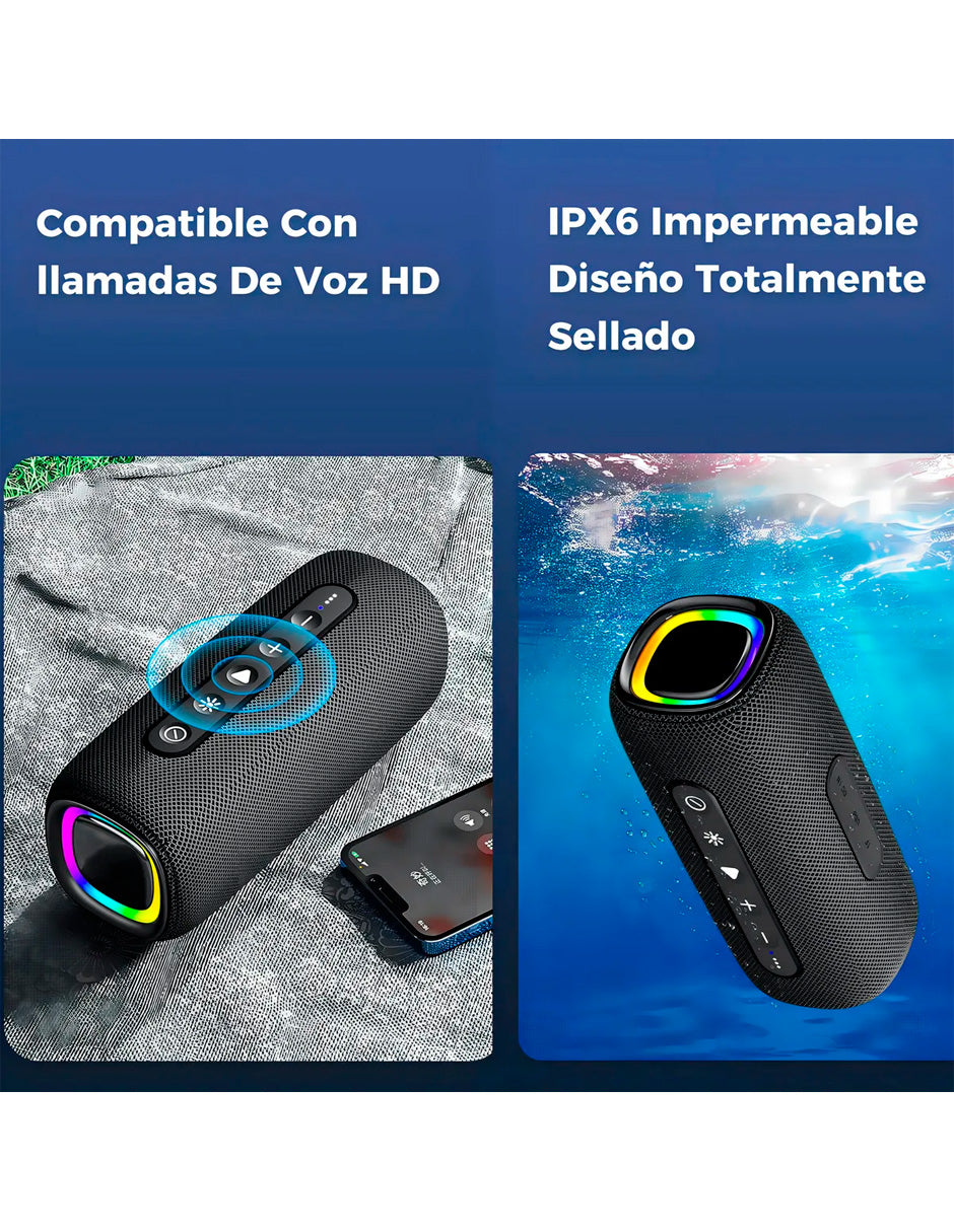 Bocina Bluetooth F608 20W IP67 Petukita Box Negro
