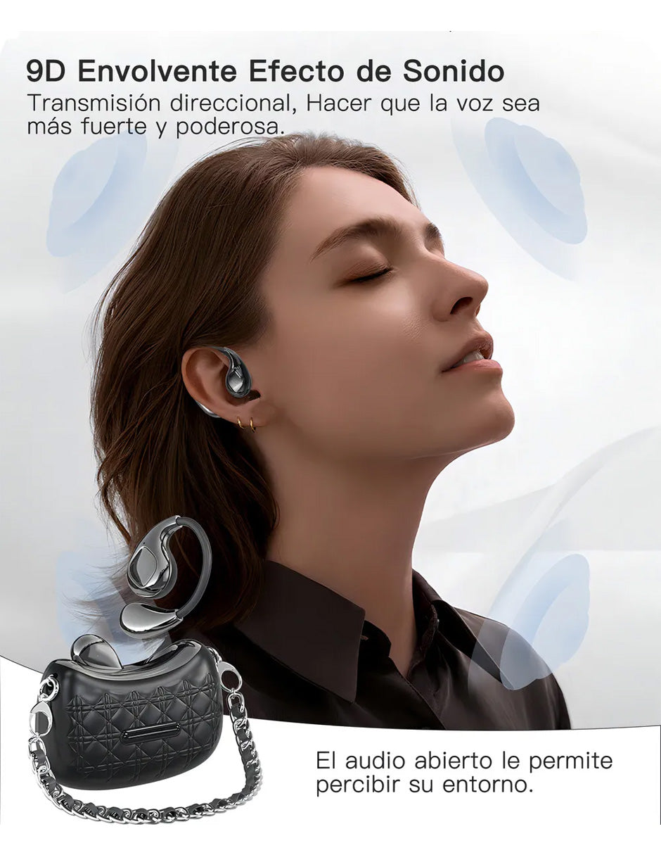 Audífonos Inalámbricos Petukita Box YX46 OWS Bluetooth 5.4 Open Ear | Audio HiFi | 4 Micrófonos ENC | Hasta 20 m de Alcance | Diseño Oreja Colgante