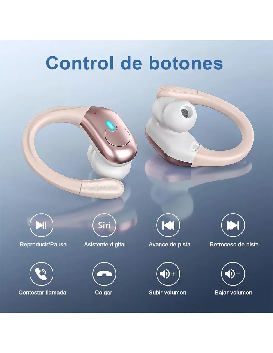 Audífonos Inalámbricos Petukita Box BX30 ANC 75H Bluetooth 5.3 Rosa | Cancelación de Ruido ENC | Pantalla LED | IPX7 | Hasta 75 Horas de Batería