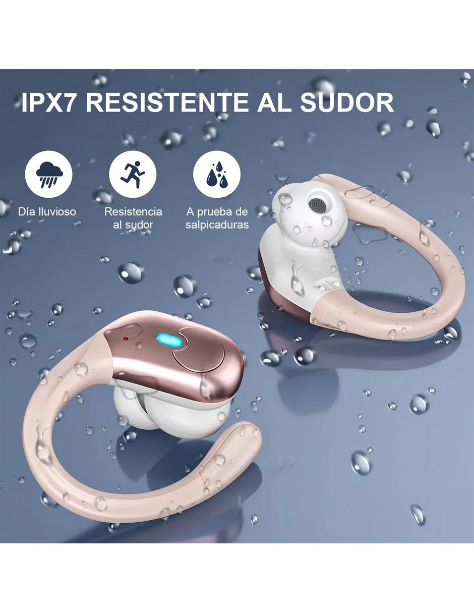 Audífonos Inalámbricos Petukita Box BX30 ANC 75H Bluetooth 5.3 Rosa | Cancelación de Ruido ENC | Pantalla LED | IPX7 | Hasta 75 Horas de Batería