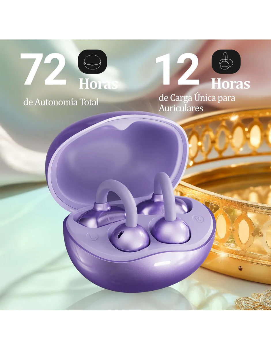 Audífonos Inalámbricos Petukita Box H33 Clip-On Dolby 72H Bluetooth 6.0 con Cancelación de Ruido IA | Audio Dolby 360° | IPX4 | Hasta 72 Horas de Batería