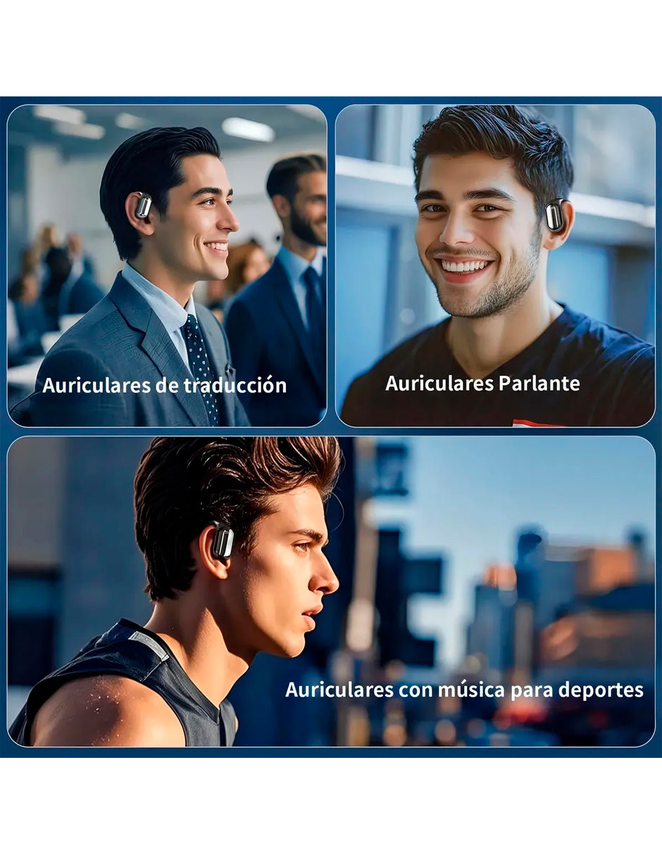 Audífonos Traductor IA Petukita Box Q16 Bluetooth HiFi para iPhone y Android