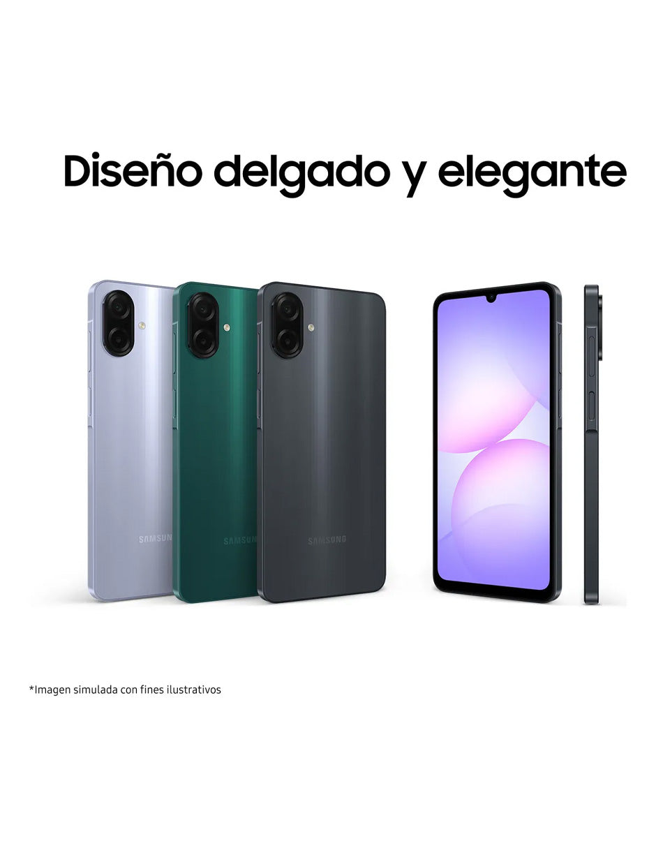 Smartphone Samsung Galaxy A07 64GB Negro | Dual SIM, Batería de Larga Duración y Diseño Compacto