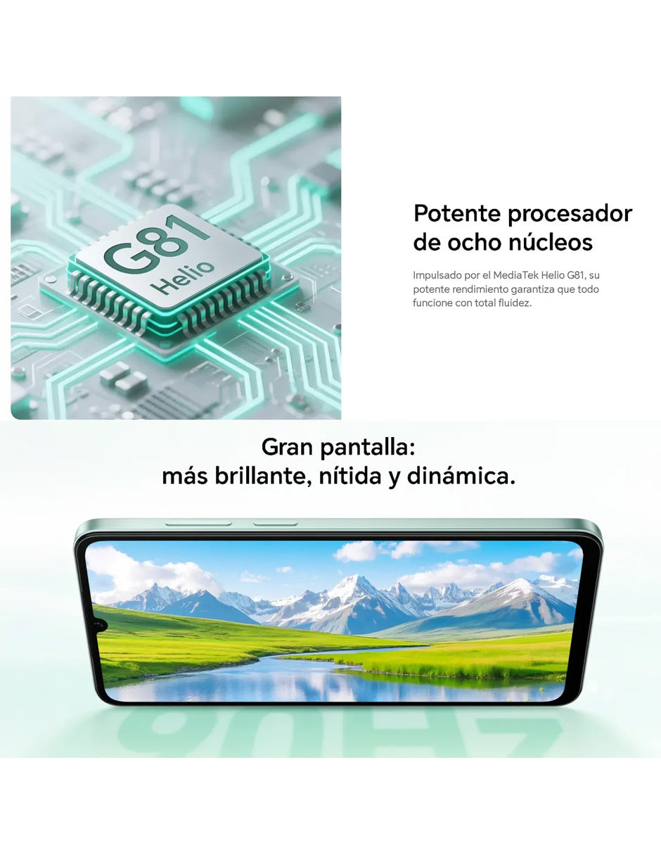 Smartphone Honor X5c Plus 256GB Midnight Black | 6GB RAM, Almacenamiento Amplio y Cámara con IA