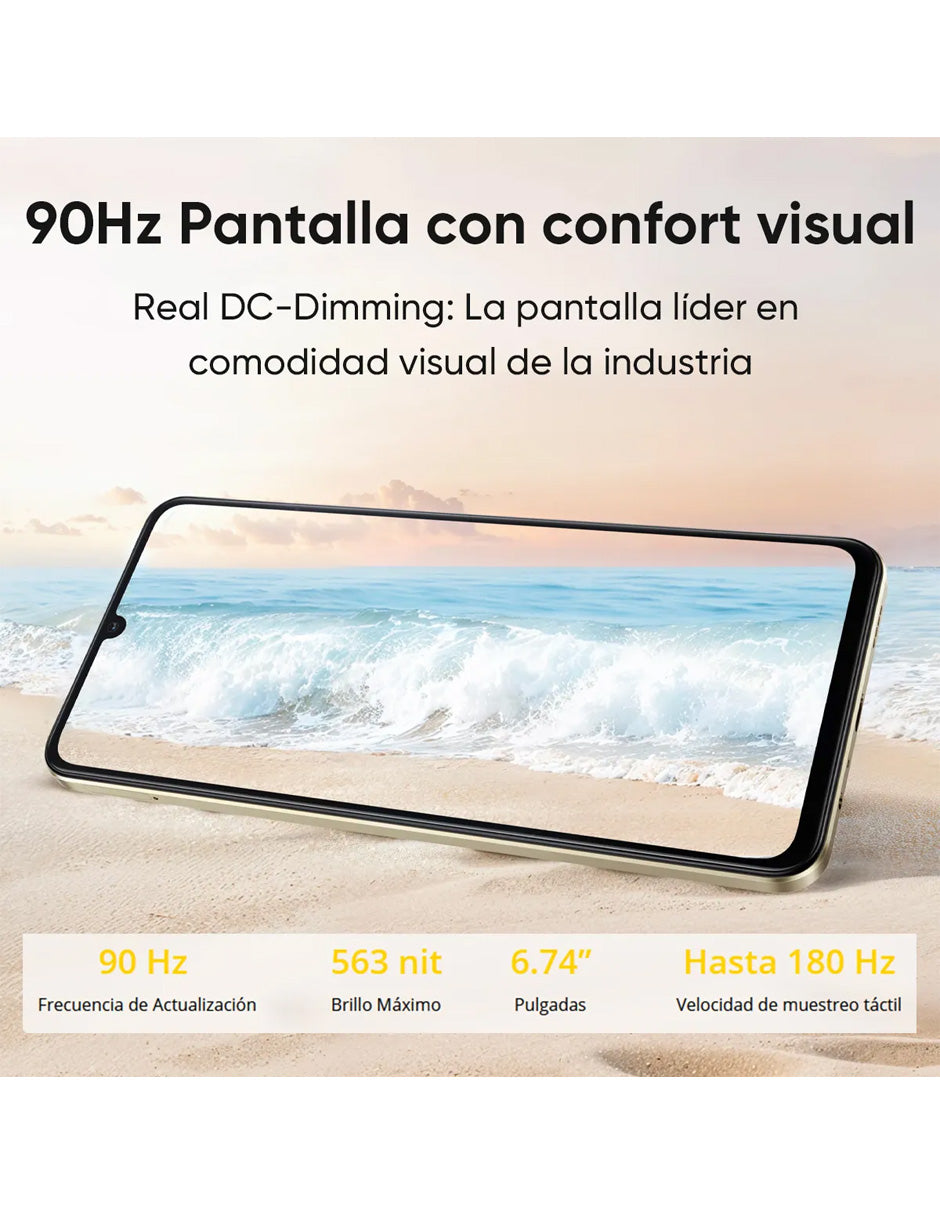 Smartphone Realme Note 70T 128GB Dorado | 16GB RAM Dinámica, Batería 6000mAh, Pantalla 6.74" e IP64