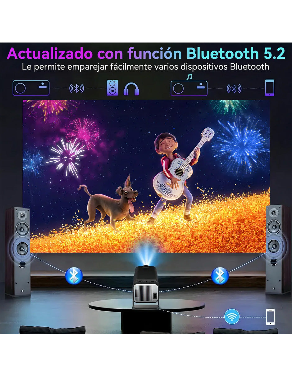 Proyector 4K Petukita Box WiFi Smart Pro Negro