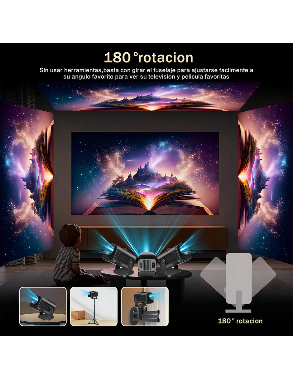Proyector 4K Petukita Box WiFi Smart Pro Negro